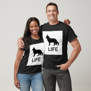 Deutscher Schäferhund Lebens Silhouette T-Shirt