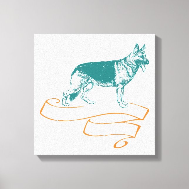 Deutscher Schäferhund Leinwanddruck (Vorderseite)