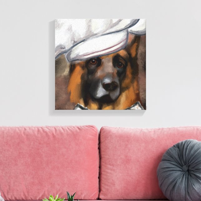 DEUTSCHER SCHÄFERHUND  LEINWANDDRUCK (Insitu (Wohnzimmer))