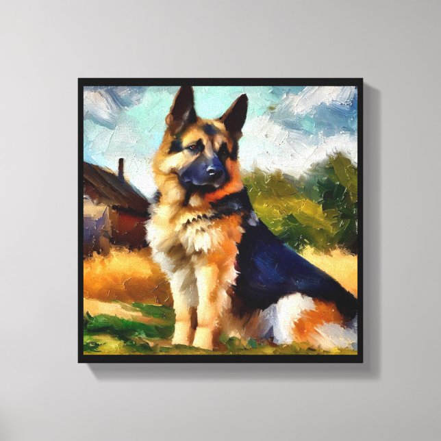 Deutscher Schäferhund Leinwanddruck (Vorderseite)