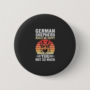 Deutscher Schäferhund Liebhaber Lustig Retro Button