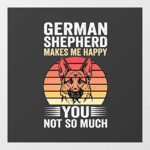 Deutscher Schäferhund Liebhaber Lustig Retro Fensteraufkleber