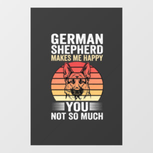 Deutscher Schäferhund Liebhaber Lustig Retro Fensteraufkleber