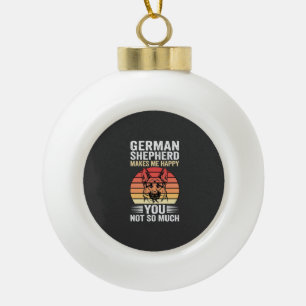 Deutscher Schäferhund Liebhaber Lustig Retro Keramik Kugel-Ornament