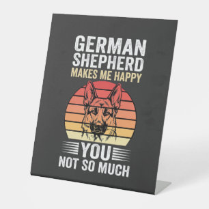 Deutscher Schäferhund Liebhaber Lustig Retro Sockelschild