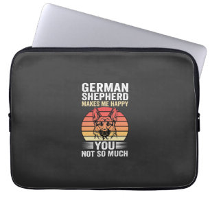 Deutscher Schäferhund Liebhaber Lustiges Retro Laptopschutzhülle