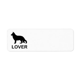Deutscher Schäferhund Liebhaber mit Silhouette