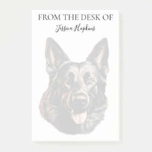 Deutscher Schäferhund Liebhaber Monogramm Hund Post-it Klebezettel