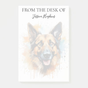 Deutscher Schäferhund Liebhaber personalisierter H Post-it Klebezettel