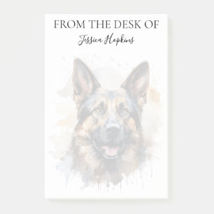 Deutscher Schäferhund Liebhaber personalisierter H Post-it Klebezettel