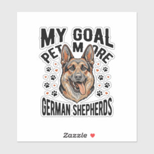 Deutscher Schäferhund Liebhaber-Shirt mit Vintage Aufkleber