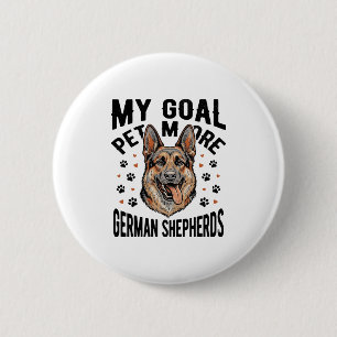 Deutscher Schäferhund Liebhaber-Shirt mit Vintage Button