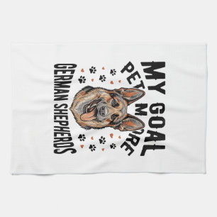 Deutscher Schäferhund Liebhaber-Shirt mit Vintage Geschirrtuch