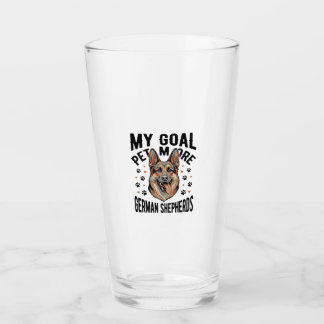 Deutscher Schäferhund Liebhaber-Shirt mit Vintage  Glas