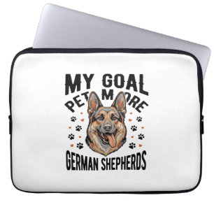 Deutscher Schäferhund Liebhaber-Shirt mit Vintage  Laptopschutzhülle