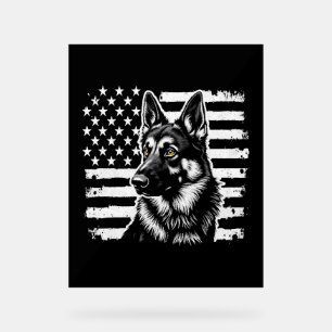 Deutscher Schäferhund Liebhaber USA Amerikanische Acrylschild