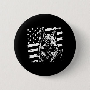 Deutscher Schäferhund Liebhaber USA Amerikanische Button