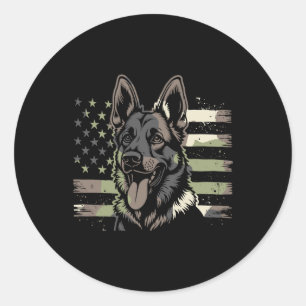 Deutscher Schäferhund Liebhaber USA Amerikanische Runder Aufkleber
