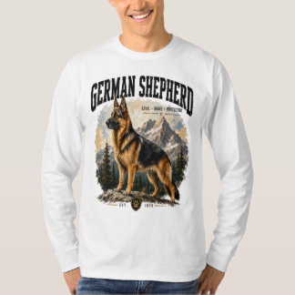 Deutscher Schäferhund Liebhaber Vintage Berg Wildn T-Shirt