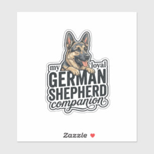 Deutscher Schäferhund Liebhaber Vintage Gravur Hun Aufkleber