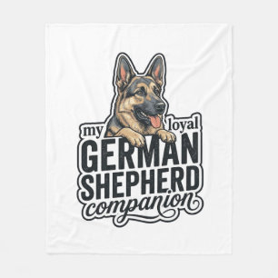 Deutscher Schäferhund Liebhaber Vintage Gravur Hun Fleecedecke
