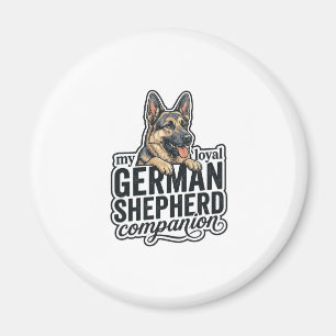 Deutscher Schäferhund Liebhaber Vintage Gravur Hun Magnet