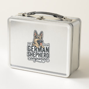 Deutscher Schäferhund Liebhaber Vintage Gravur Hun Metall Brotdose
