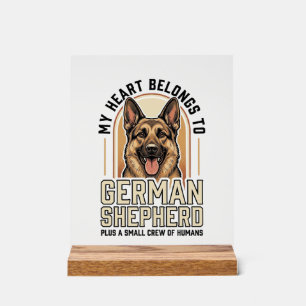 Deutscher Schäferhund Liebhaber Vintage Gravur Lus Acrylschild