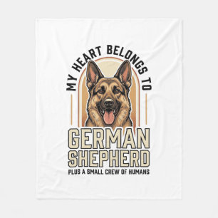 Deutscher Schäferhund Liebhaber Vintage Gravur Lus Fleecedecke