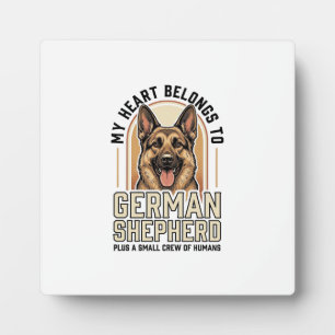 Deutscher Schäferhund Liebhaber Vintage Gravur Lus Fotoplatte