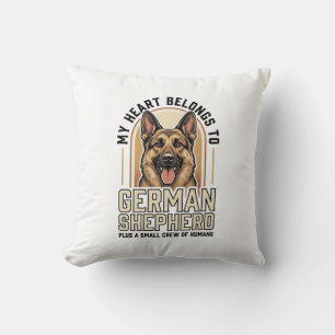 Deutscher Schäferhund Liebhaber Vintage Gravur Lus Kissen