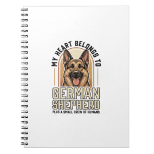 Deutscher Schäferhund Liebhaber Vintage Gravur Lus Notizblock