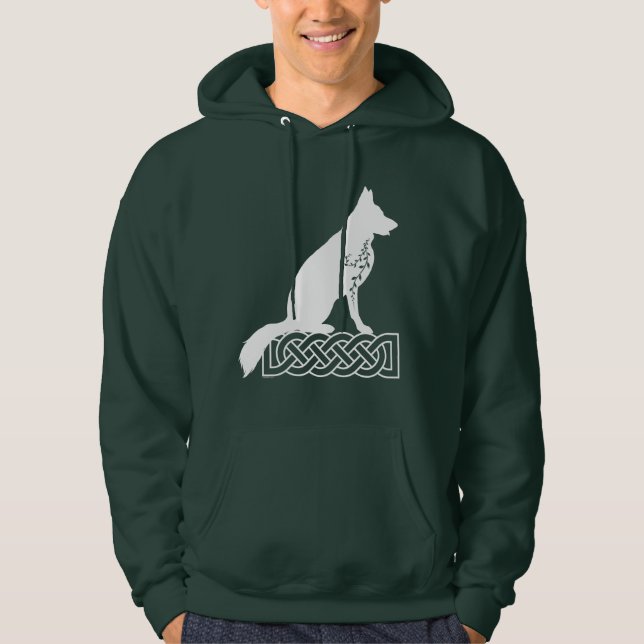 Deutscher Schäferhund Loki Sailor's Knot White Hoodie (Vorderseite)
