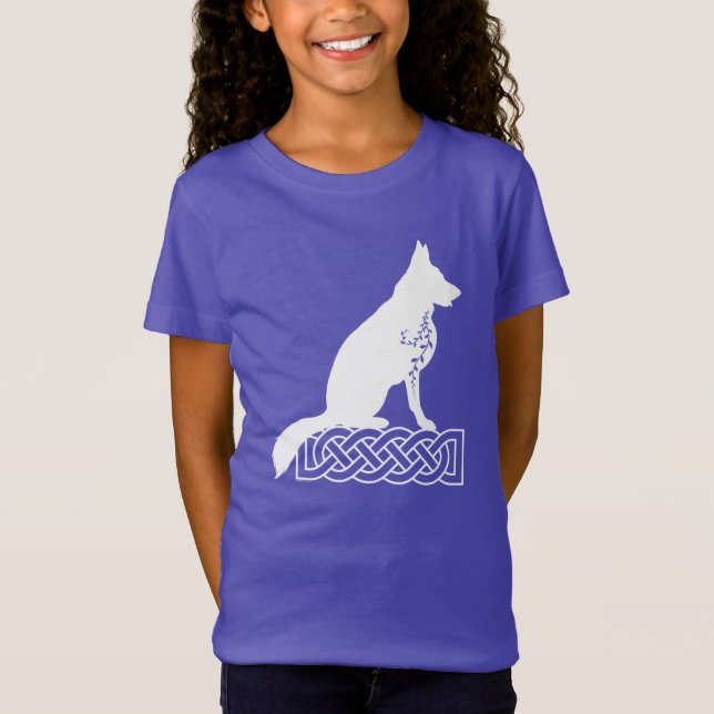 Deutscher Schäferhund Loki Sailor's Knot White T-Shirt (Vorderseite)