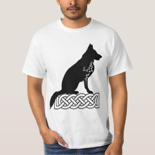 Deutscher Schäferhund Loki Seemannsknoten Schwarz T-Shirt