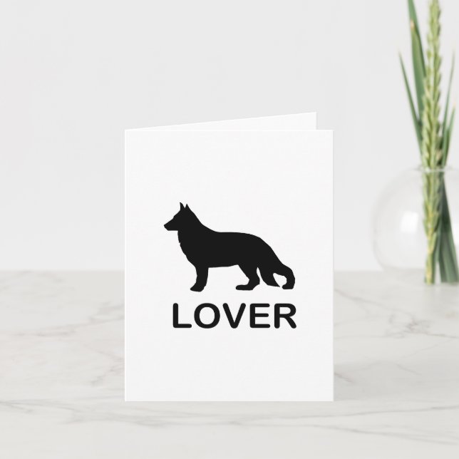 Deutscher Schäferhund Lover mit Silhouette Karte (Vorderseite)