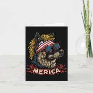 Deutscher Schäferhund - Lustiger 4. Juli Amerikani Karte