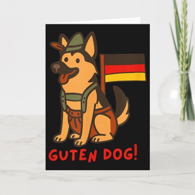 Deutscher Schäferhund Lustiger Bierfestival Guter  Karte (Vorderseite)