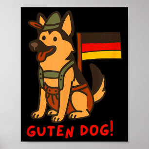 Deutscher Schäferhund Lustiges Bierfest Guten Hund Poster