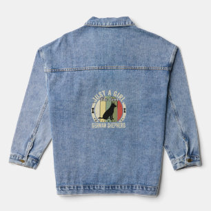 Deutscher Schäferhund Mädchen Hundeliebhaber Desig Jeansjacke
