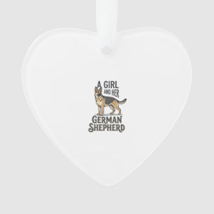 Deutscher Schäferhund Mädchen-Shirt Vintage Hundel Ornament