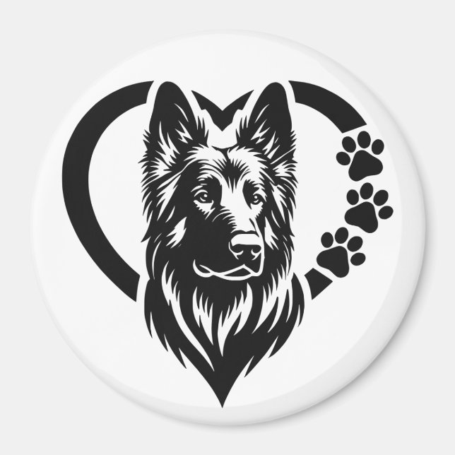 Deutscher Schäferhund Magnet (Vorne)
