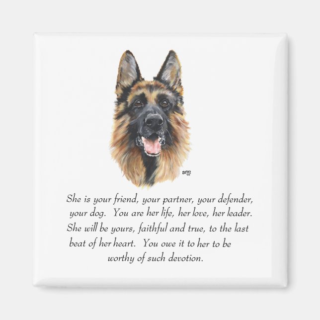 Deutscher Schäferhund Magnet (Vorne)