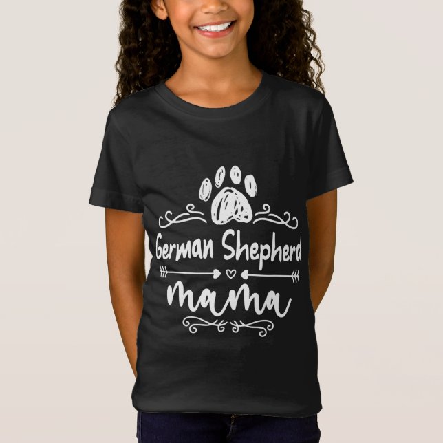 Deutscher Schäferhund Mama, Hund Lover Deutscher S T-Shirt (Vorderseite)