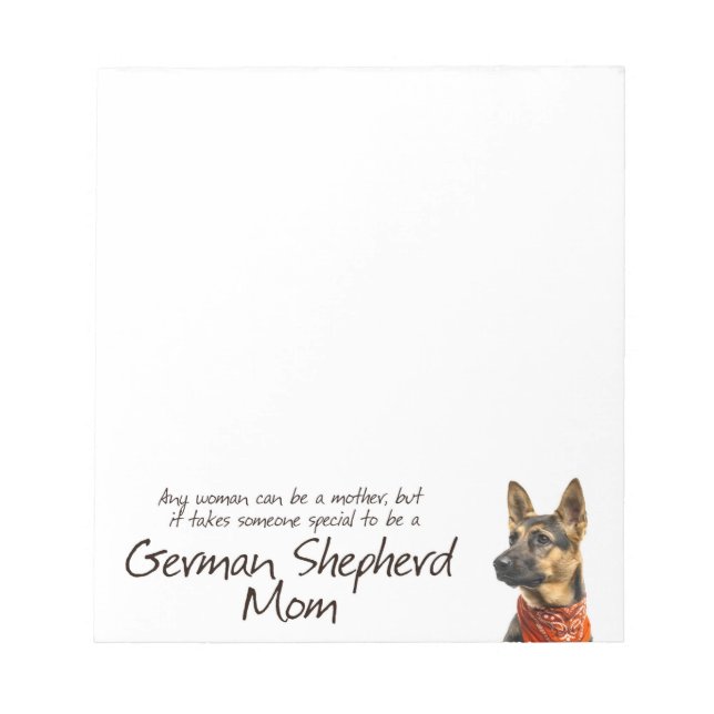 Deutscher Schäferhund Mama Notepad Notizblock (Vorderseite)