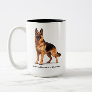 Deutscher Schäferhund Mein Freund Treuer Hund Kaff Zweifarbige Tasse