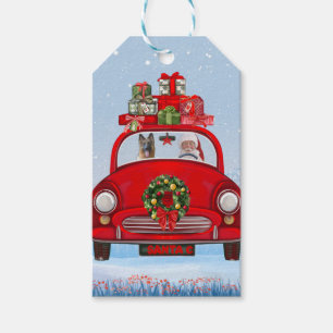 Deutscher Schäferhund mit dem Weihnachtsmann im Au Geschenkanhänger