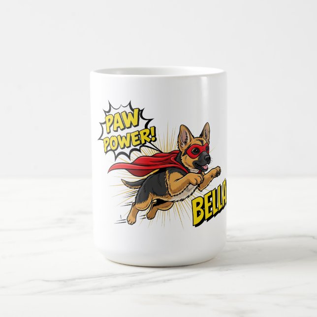 Deutscher Schäferhund mit individuell anpassbarem  Kaffeetasse (Mittel)
