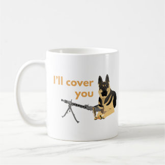 Deutscher Schäferhund mit Maschinenkopf Kaffeetasse