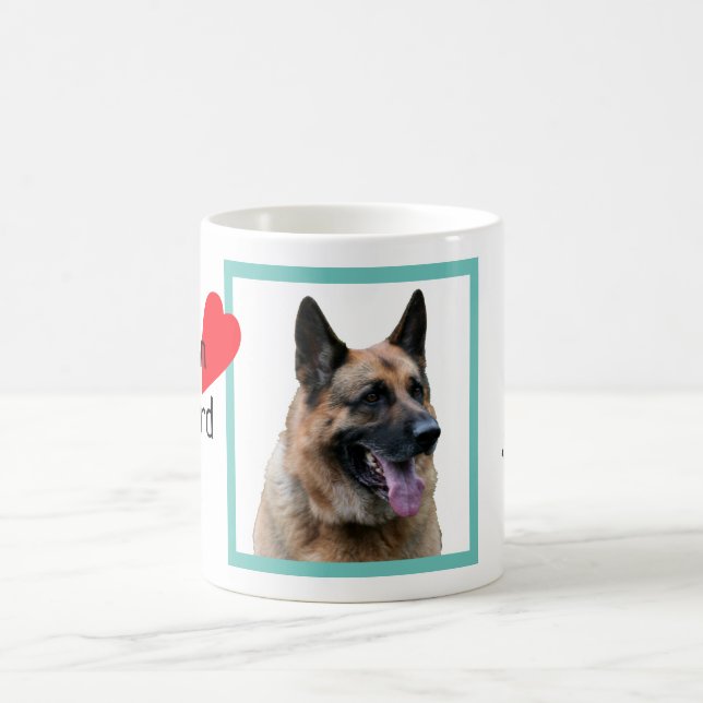 Deutscher Schäferhund mit Namen, Hundeliebhaber Ka Kaffeetasse (Mittel)